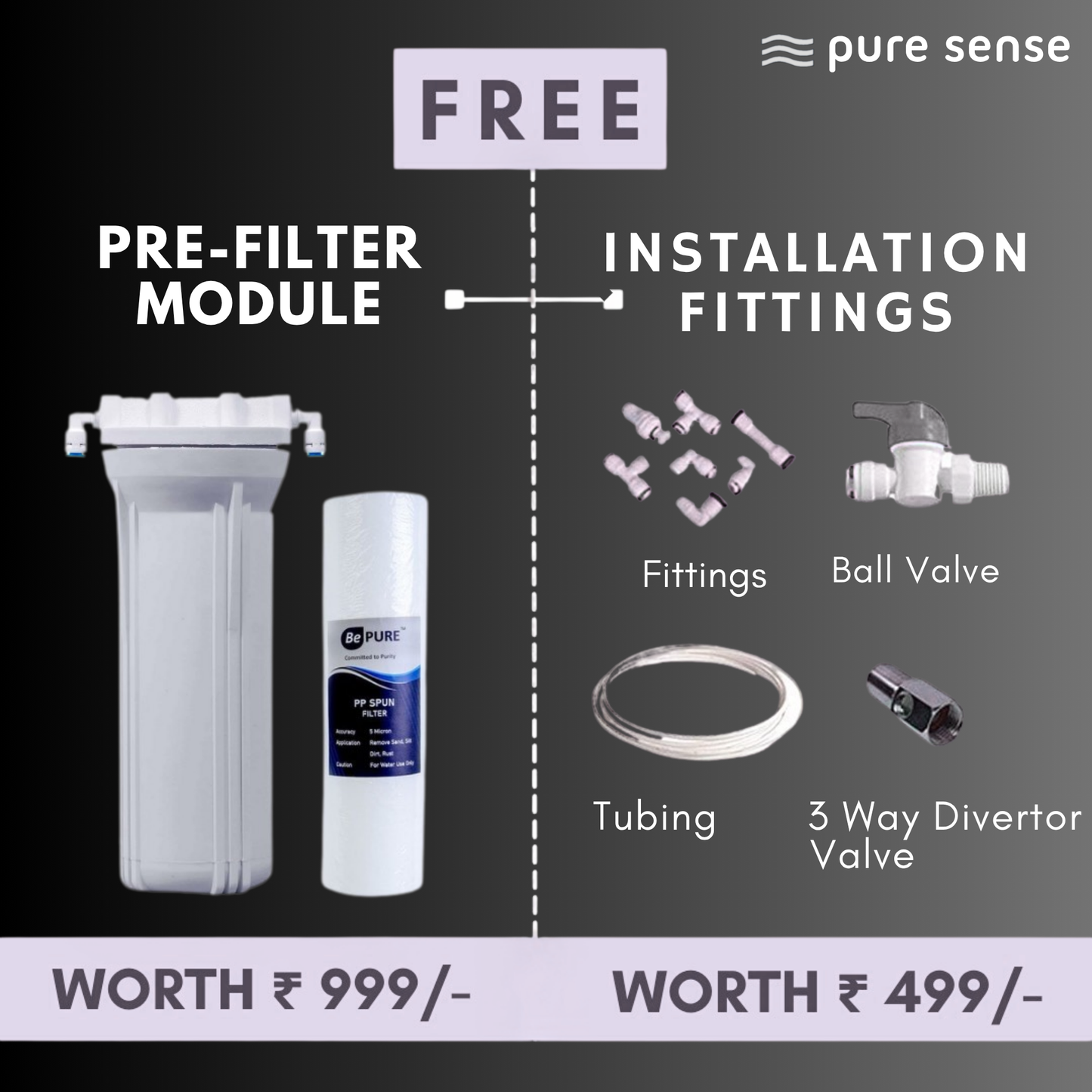 Puresense Mobile App Enabled Water Purifier 7L With NF+UV+Copper Alkaline Technology